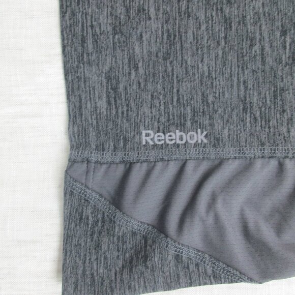 Reebok Active Shirt‎ Mens XL Gray Space Dye Stretch Long Sleeve Slim Performance - Picture 5 of 10